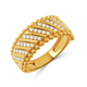 Angled Pave Diamond Row Ring