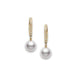 7.5mm Akoya Pearl and Diamond Drop Earrings