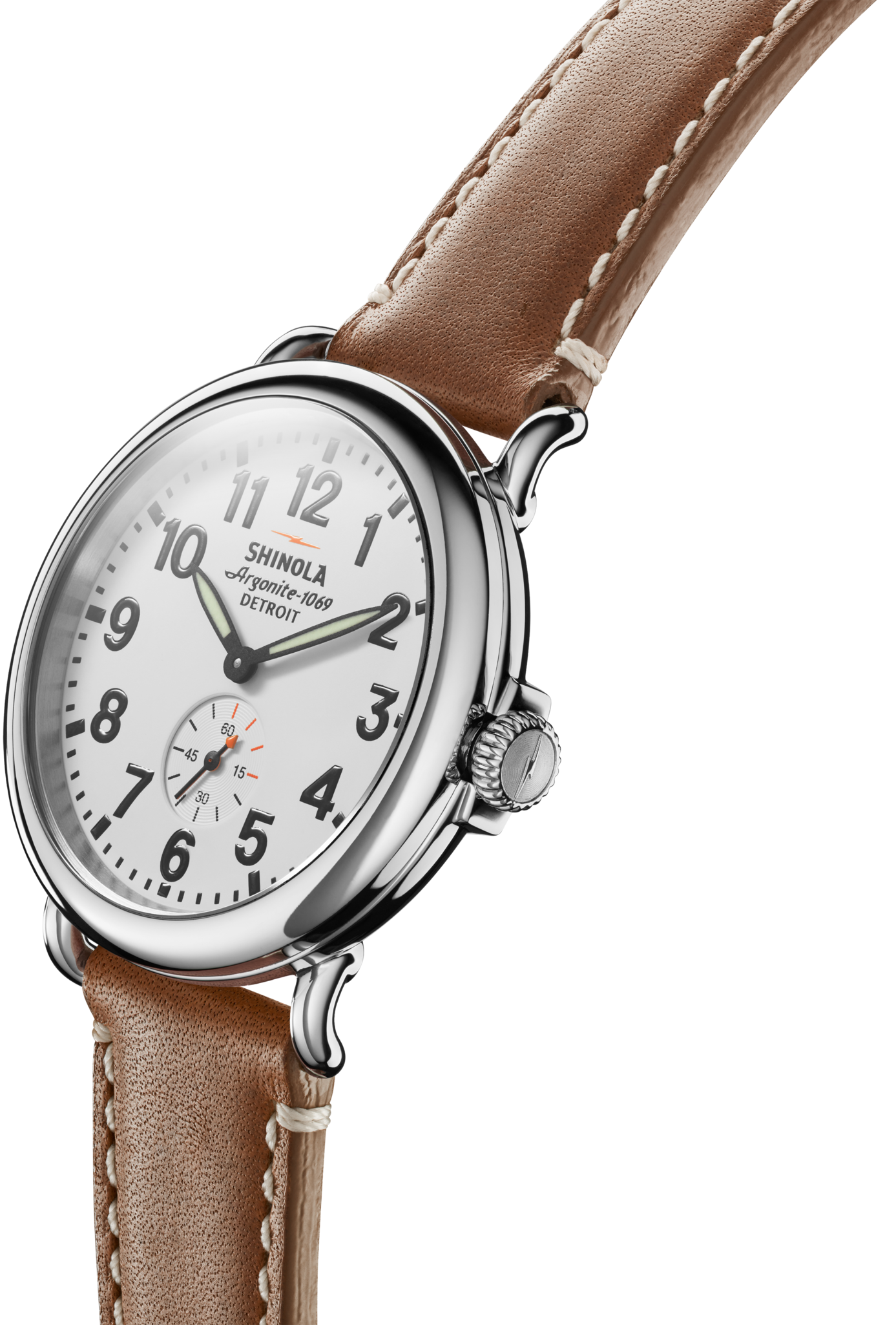 Runwell Sub Second 41mm Watch, White Dial - detail