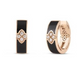 Love In Verona Diamond and Black Enamel Hoop Earrings