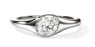 Sterling Silver Lab Grown Diamond Ring