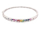 Rainbow Sapphire Narrow White Gold Bangle