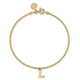 Yellow Gold Bujukan Initial 'L' Bracelet