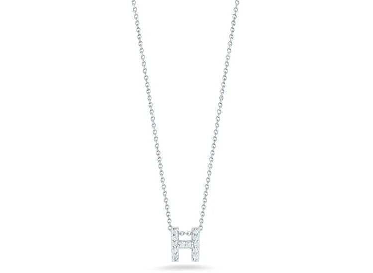 Tiny Treasures Diamond Love Letter "H" Necklace
