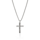 Men's Sterling Silver Icon Cross Pendant Necklace, 24"