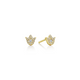 Crest Diamond Stud Earrings