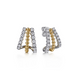 Bujukan Diamond J Hoop Stud Earrings