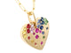 Paperclip Chain Rainbow Confetti Heart Necklace