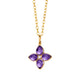 Mogul Amethyst Flower Pendant