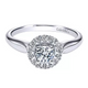 Round Center Diamond with Halo Engagement Ring