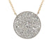 Pave Diamond Disc Necklace