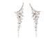 White Gold Pear and Marquise Set Diamond Dangle Earrings