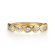 Yellow Gold Bezel Pear Shape 7 Stone Diamond Wedding Band