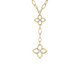 White and Yellow Gold Diamond Cialoma Flower Necklace