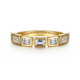 Yellow Gold Bezel Baguette Diamond Wedding Band