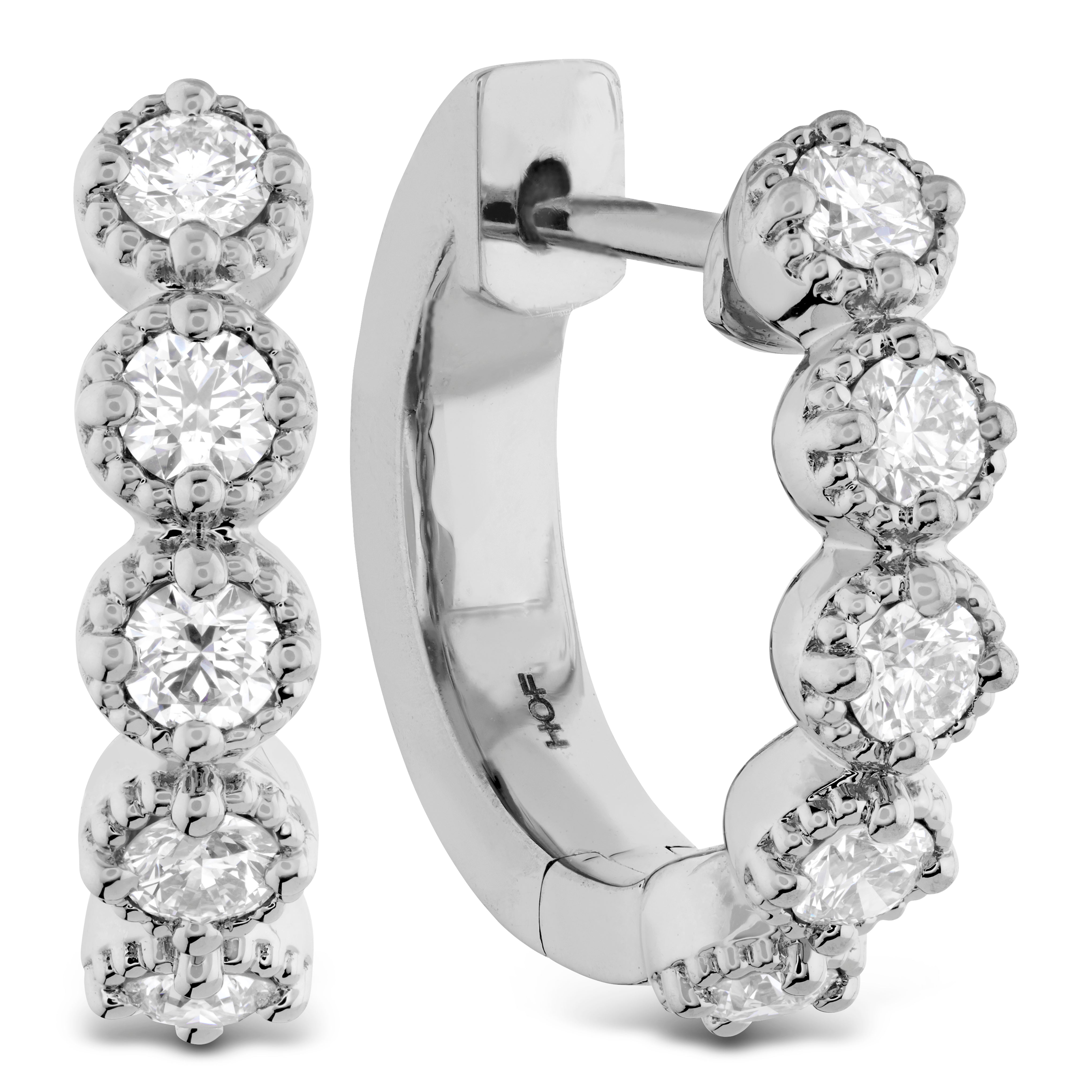 Hearts On Fire Diamond Bar Huggies