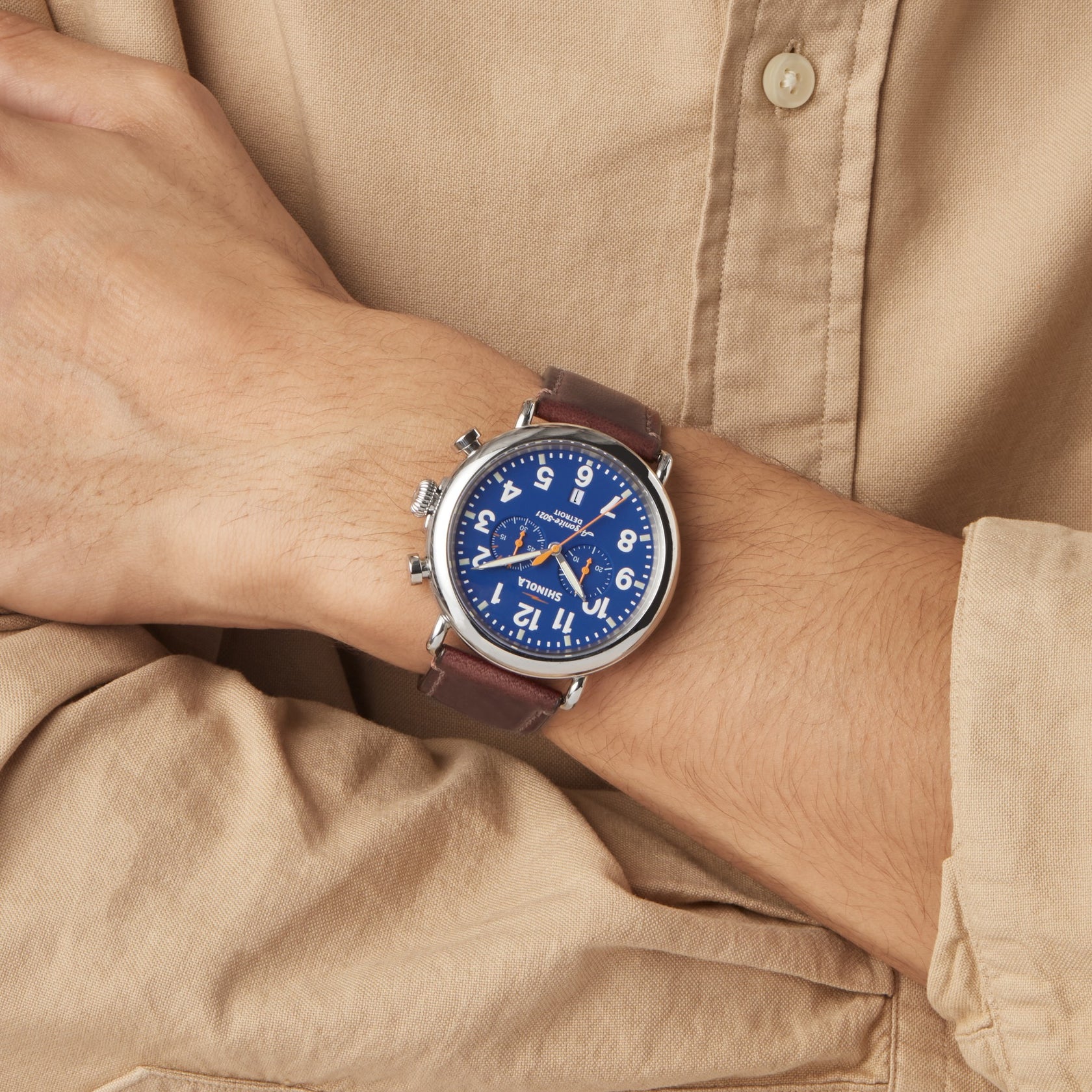 Runwell 47mm Chronograph Watch