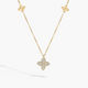 Yellow Gold and Diamond Love By The Inch Flower Station Necklace