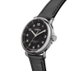 The Canfield Model C56 43mm Watch, Black Leather Strap - angle