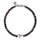 Sterling Silver Cross Bracelet with 4mm Tiger Eye Beads