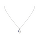 White Gold Akoya Cultured Pearl Diamond and Blue Sapphire Pendant Necklace