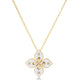 Love in Verona White Enamel and Diamond Flower Necklace