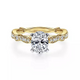Oval Center with Free-Form Band Engagement Ring