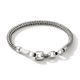 Men's Sterling Silver Hook Clasp Bracelet