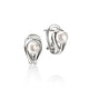 Sterling Silver Surf Earrings with Cultured Freshwater Pearl