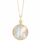 Venetian Medallion Mother of Pearl Large Pendant Necklace