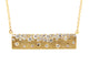 Yellow Gold Flush Set Diamond Bar Pendant Necklace