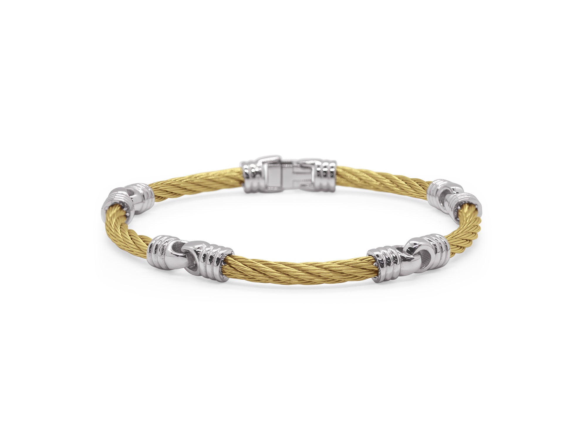 Men’s Yellow Cable Soft Link Bracelet