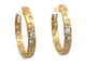 Yellow Gold Confetti Diamond Clip Top Hoop Earrings