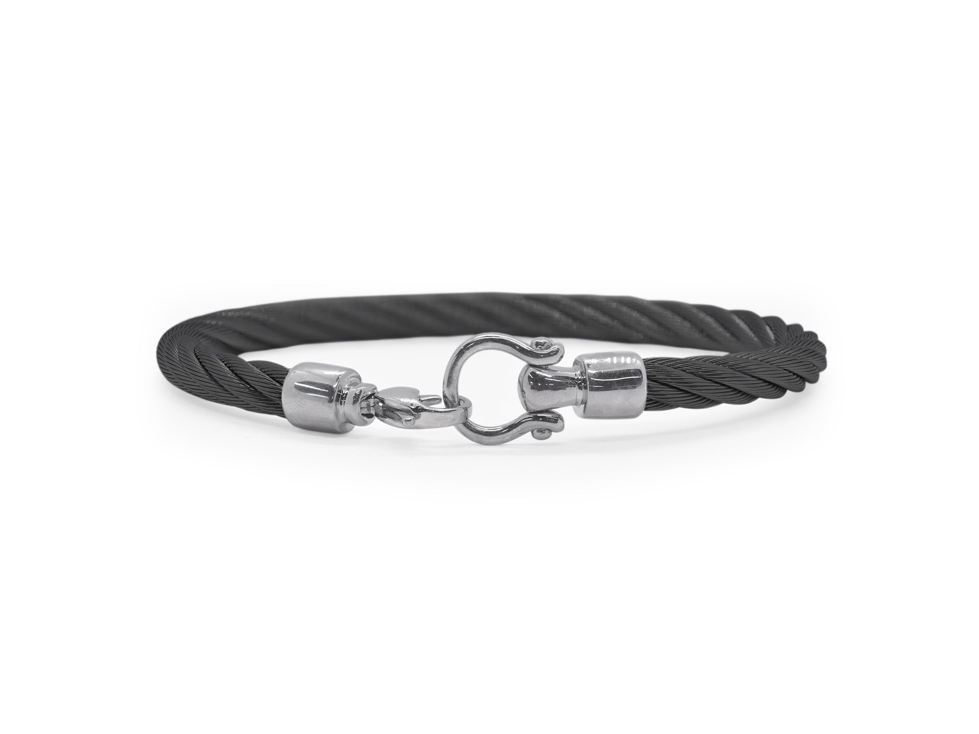 Men’s Black Cable Buckle Bracelet