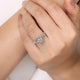 Martedi White Gold Floral Round Diamond Engagement Ring Setting