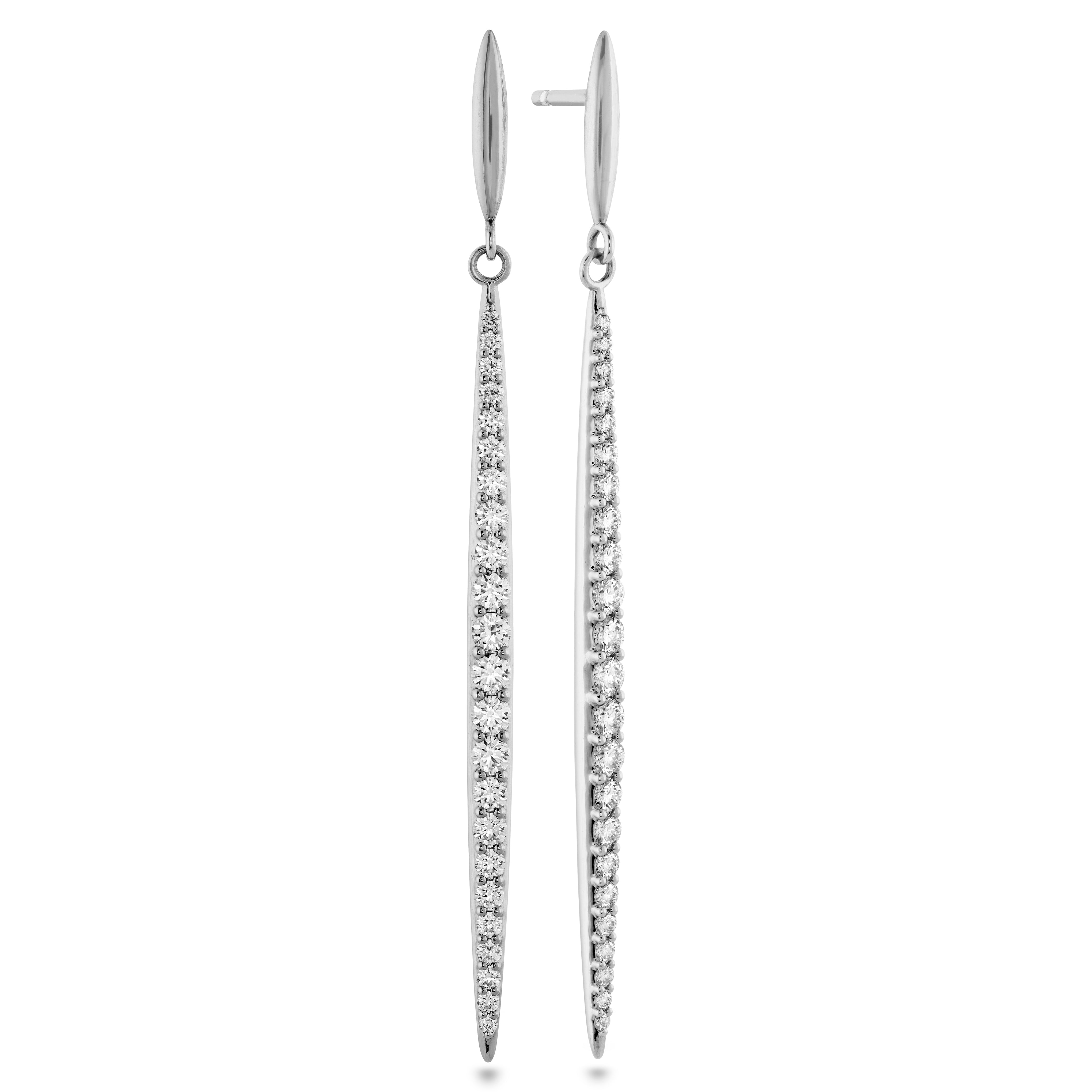 Hearts On Fire White Gold Classic Stiletto Earrings
