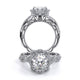 Venetian Floret Halo Oval Engagement Ring Setting