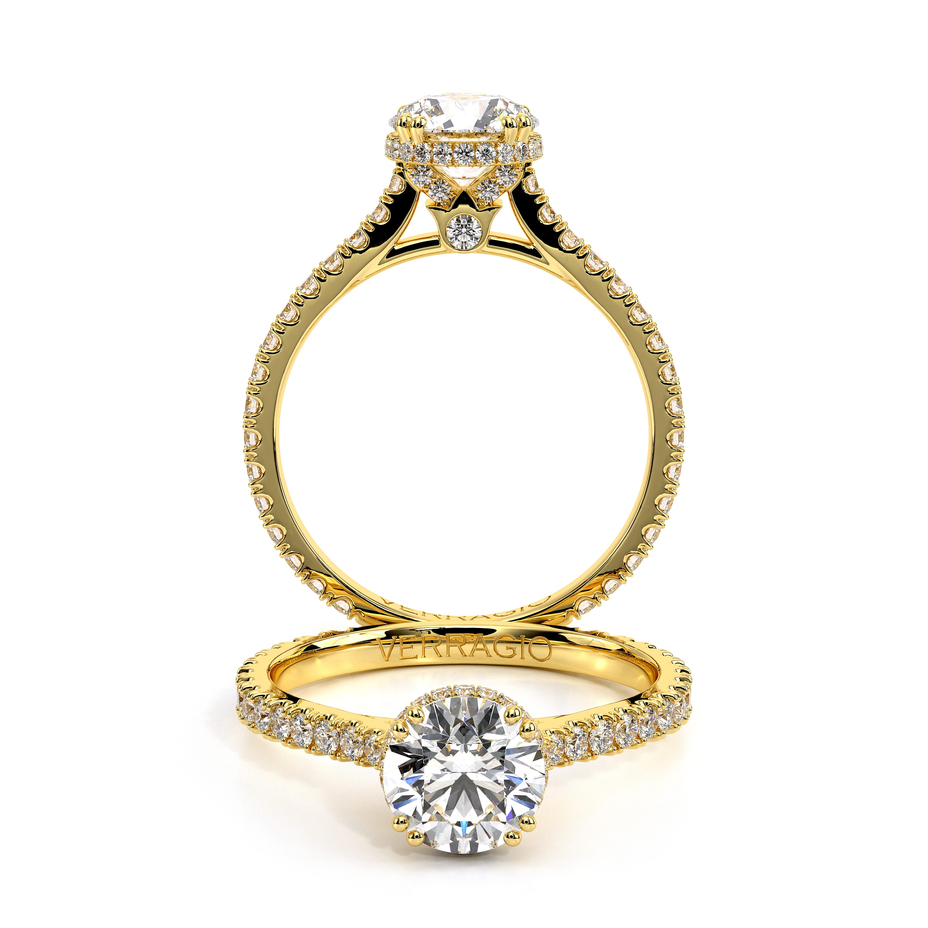 Renaissance Round Engagement Ring Setting