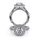 Venetian Double Cushion Halo Engagement Ring Setting