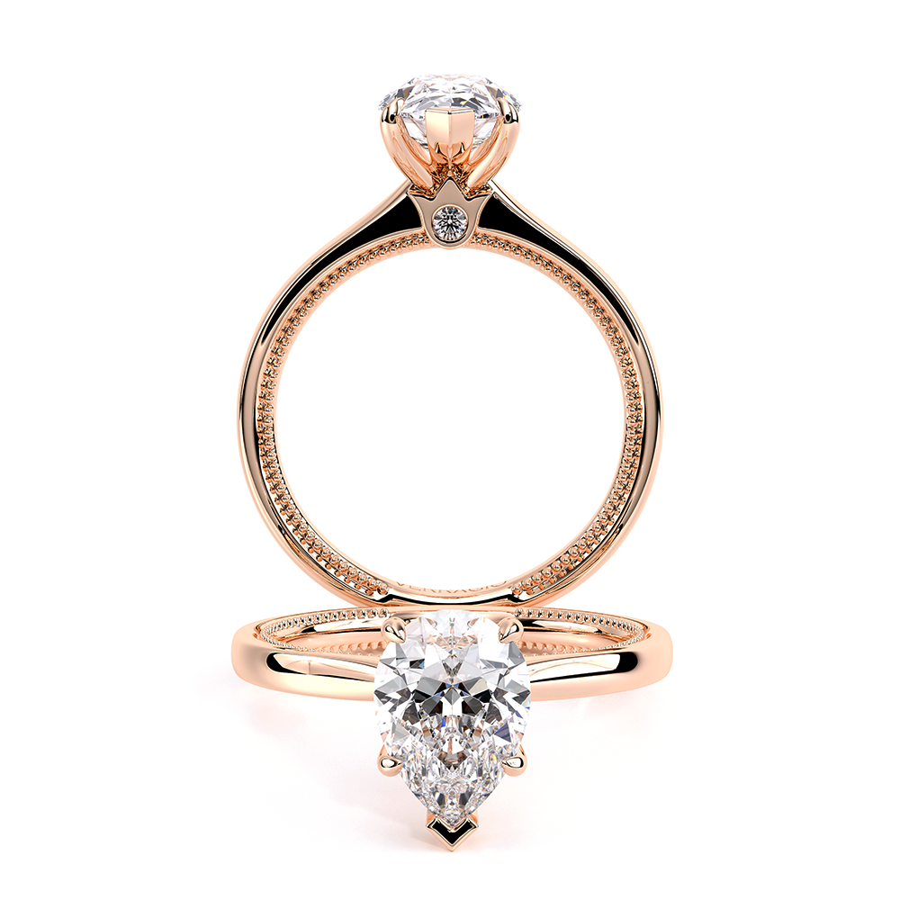 Renaissance Pear Shape Solitaire Engagement Ring Setting