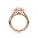 Venetian Double Cushion Halo Engagement Ring Setting