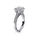 Venetian Cushion Shaped Halo Round Engagement Ring Setting