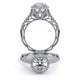 Venetian Round Engagement Ring Setting