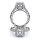 Venetian Princess Cut Engagement Ring Setting