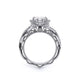 Venetian Floret Halo Oval Engagement Ring Setting