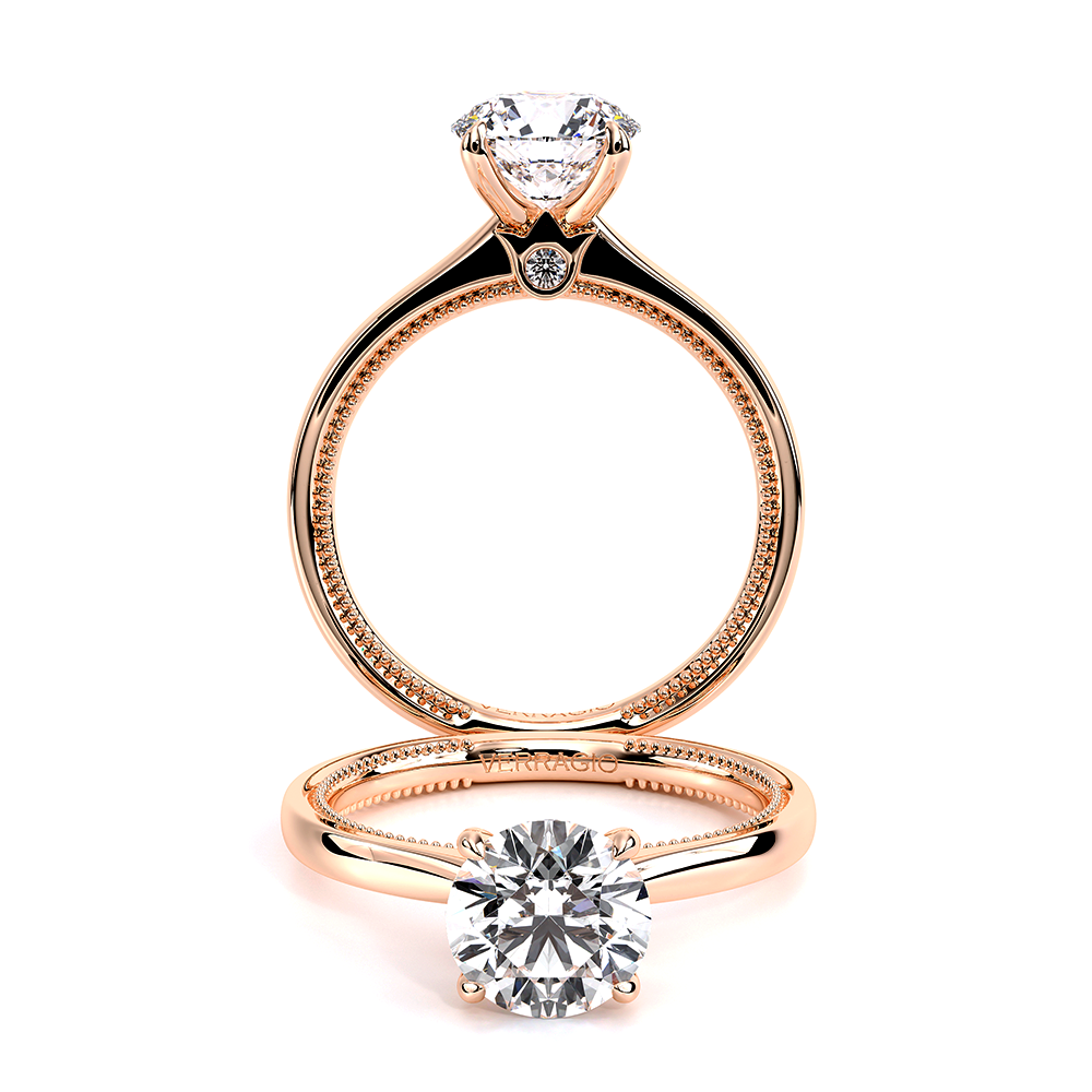 Renaissance Round Solitaire Engagement Ring Setting