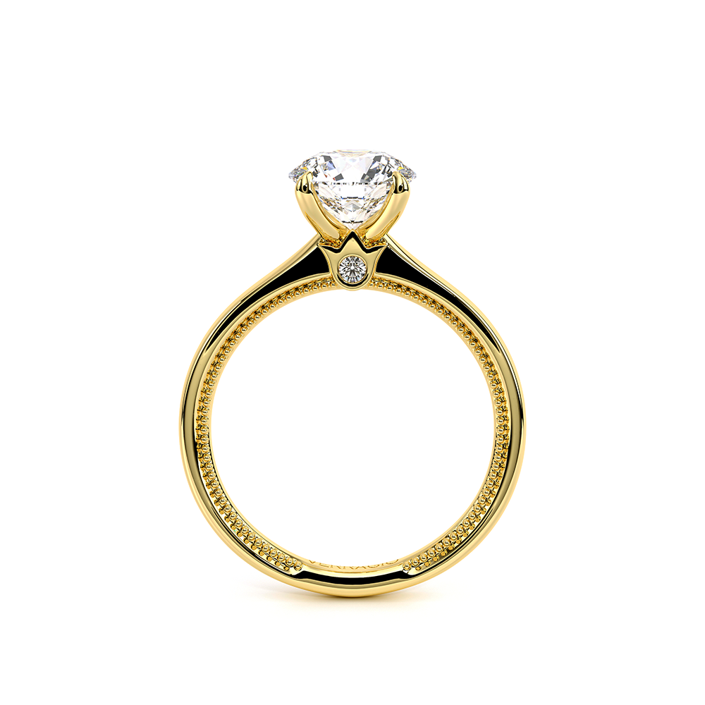 Renaissance Round Solitaire Engagement Ring Setting