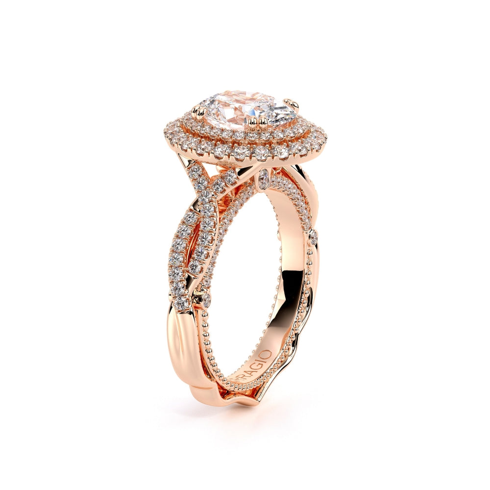 Venetian Double Oval Halo Engagement Ring Setting