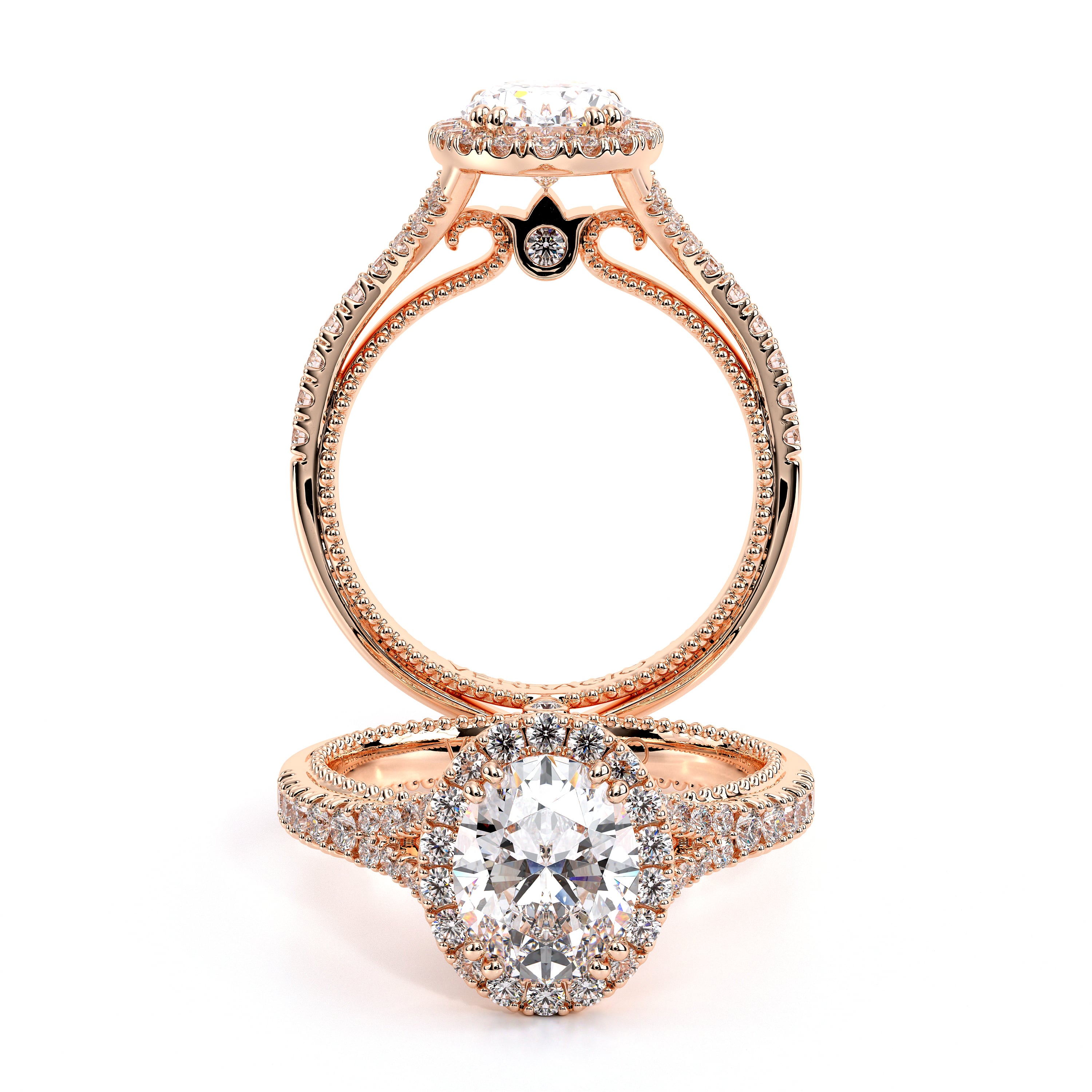 Couture Split Shank Oval Engagement Ring Setting