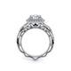 Venetian Cushion Shaped Double Halo Engagement Ring Setting